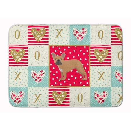 Carolines Treasures 19 x 27 in. French Bulldog No.2 Love Machine Washable Memory Foam Mat CK5836RUG